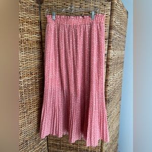 EXLURA XL pink polka dot skirt with elastic waist band